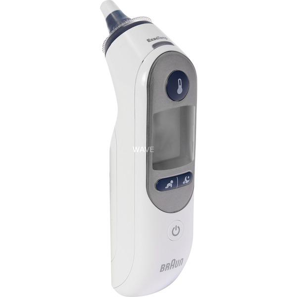 Braun Fieberthermometer ThermoScan 7+ (weiß/blau, Infrarot-Ohrthermometer)